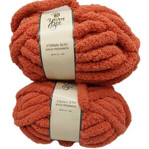 Yarn Bee Eternal Bliss Spiced Persimmon Big Yarn Skeins 28 Yds Each New Set Of 2